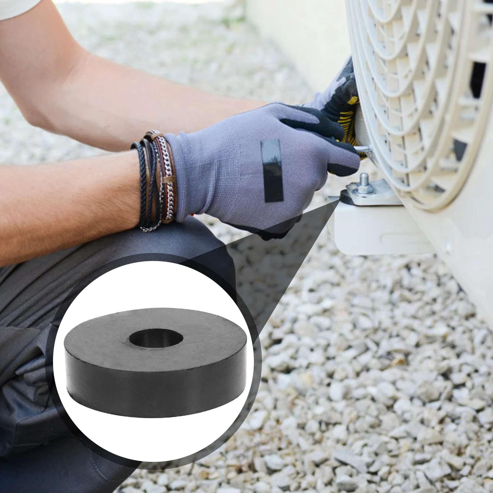 Vibration Suppression Rubber Washer Pads 8pcs,rubber washer
