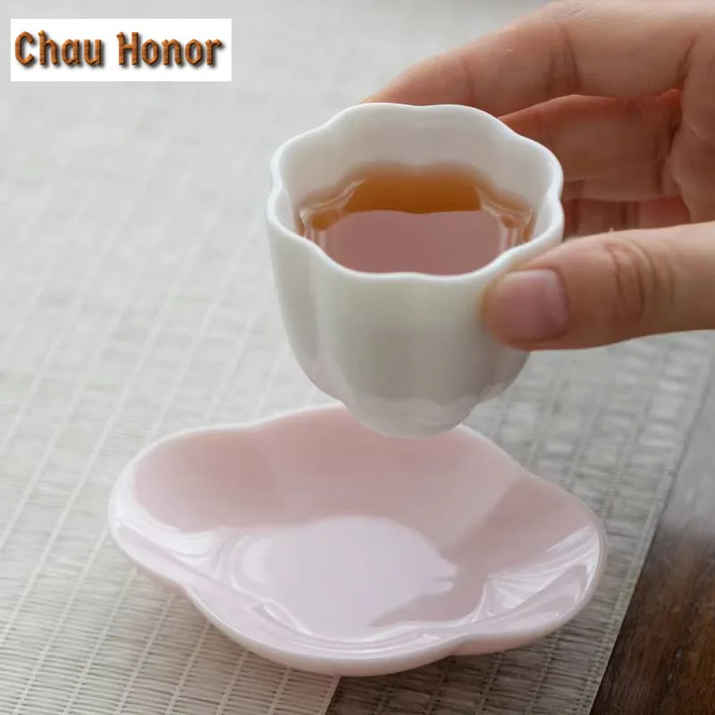 Boutique Jade Mud Powder Kneading Flower Coasters Creative Hot Pad for Coffee Cups Saucer Anti-scald Placemats Cup Holder Teaset