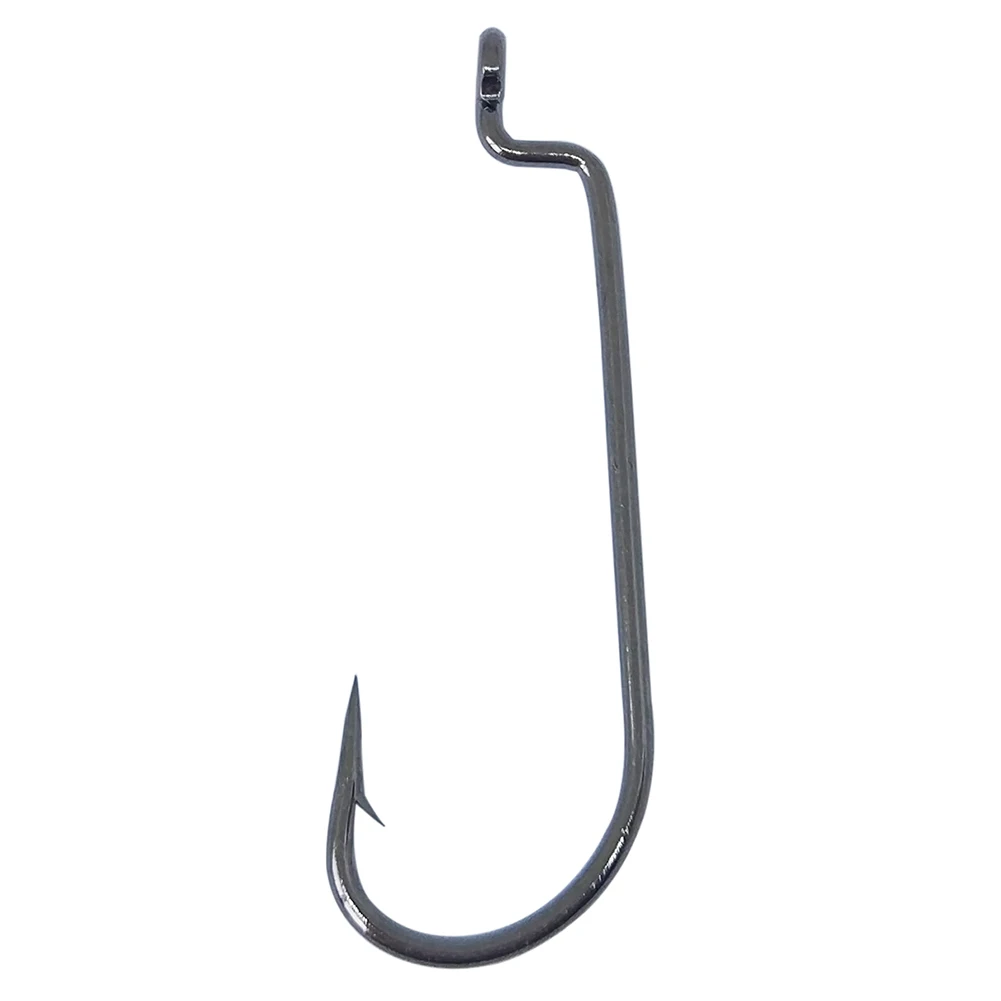 

15-50pcs Round Bend Worm Hooks Narrow Gap Fishing Hooks 8#-5/0# High Carbon Steel Inline Single Hook Carp Fishhook