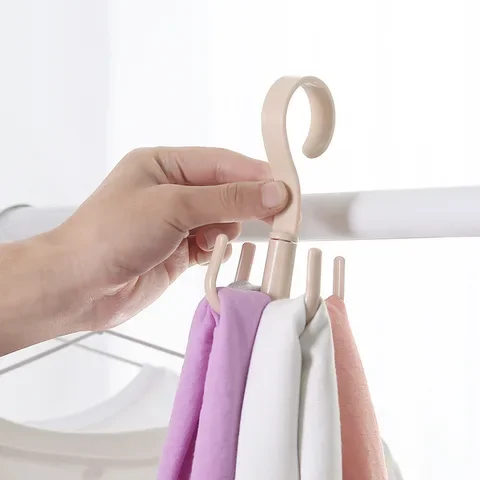 

Rotated Hanger Hooks Wardrobe Clothes Rack Organizer Bag Hanger Shoes Belt Scarf Hanging Rack Closet Hanger 2/4pcs