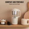 VEVOR Baby Food Maker 500W Baby Food Processor with 300 ml Glass Bowl SUS304 Stainless Steel 4-Blade Baby Food Steamer Grinder 6