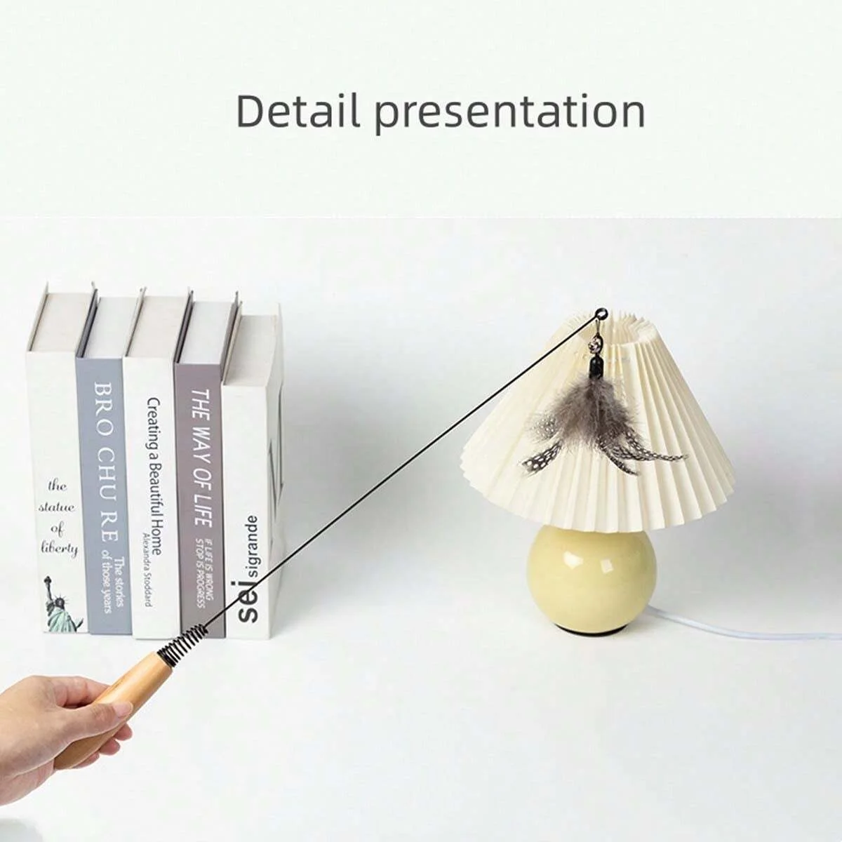 Cat interactive toys entertainment cat teaser spring entertainment play to relieve boredom feather toys pet supplies - Image 4