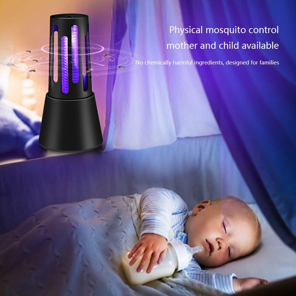 110-220V Electric Shock Mosquito Killer Lamp USB Fly Trap Zapper Insect Killer Repellent Bedroom Outdoor Anti Mosquito Trap