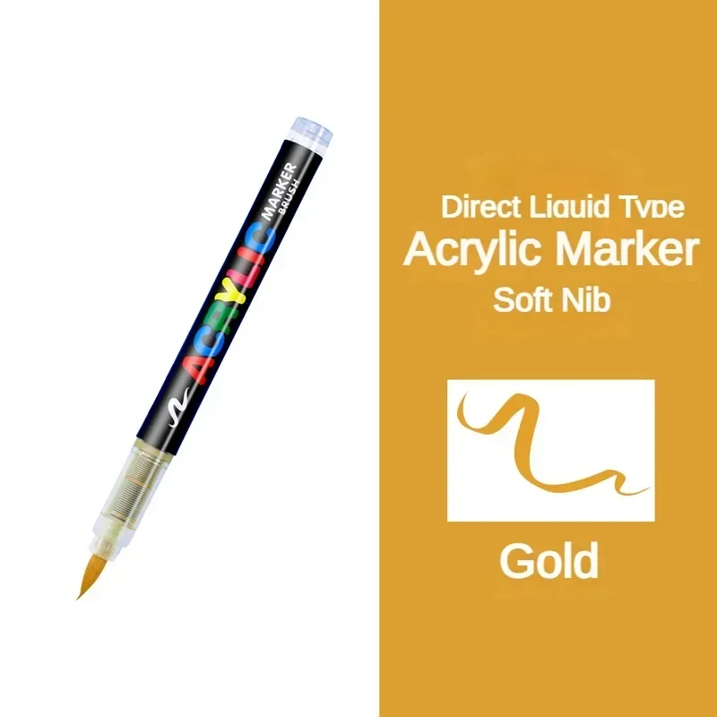 Vibrant 16-Color Acrylic Paint Brush Pens for Creative DIY Art Projects