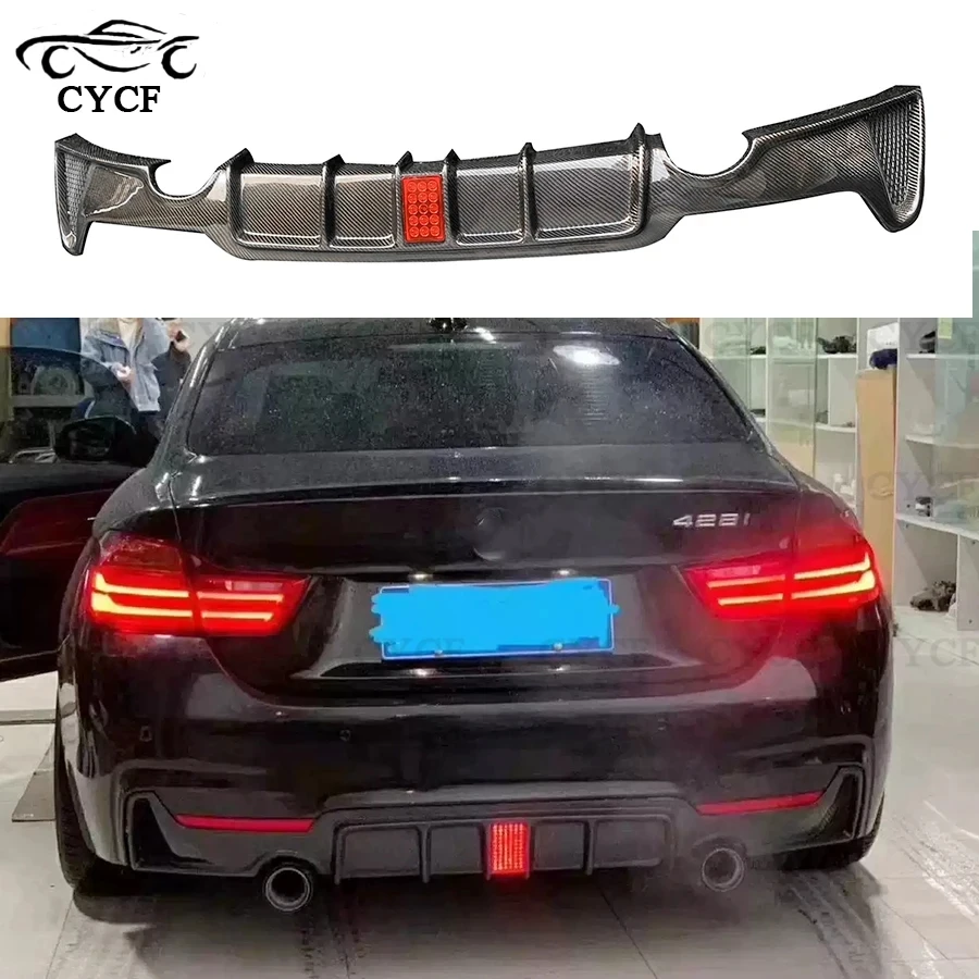 

Для BMW 4 серии F32 F33 F36 2014-2020 углеродное волокно задняя губа диффузор задний бампер спойлер обновленный Корпус Комплект