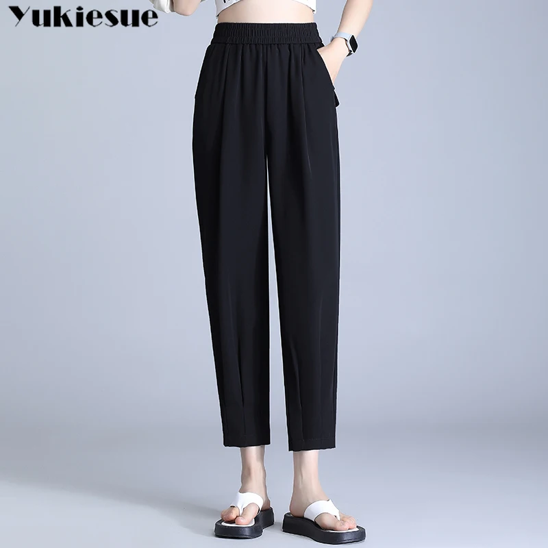 Rouser Suits High Waisted Pants Women Fashion Office Capris