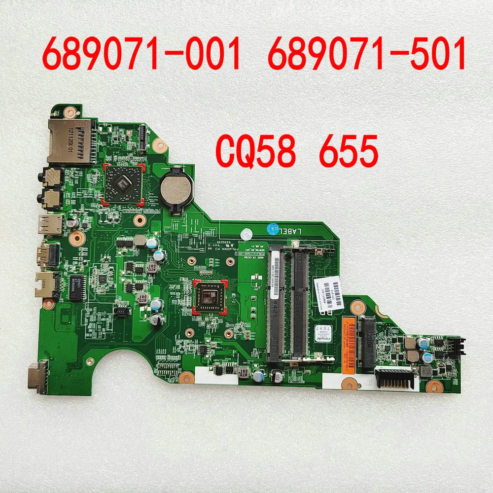 

Материнская плата для ноутбука HP Probook CQ58 689071 501-001 655-689071 688303-001 DDR3 010172W00-J09-G, 501-688303