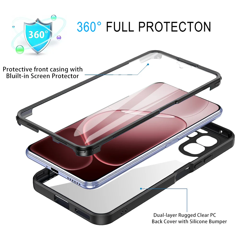 Full Body 360° Protection Clear Screen Protector Case