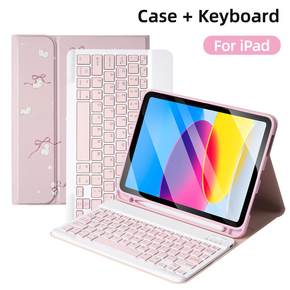 Premium Leather Keyboard Case with Pencil Holder