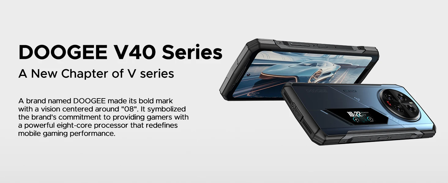 Telephone robust DOOGEE V40 Pro 5G camera IA 200MP 36 Go RAM ro Go telephone storage of game Dimensity, battery 8680