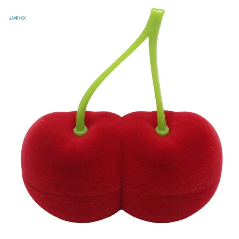 

Stylish Jewelry Storage Box Practical Jewellery Holder Cherry Shaped Gift Box Stylish Earrings Case