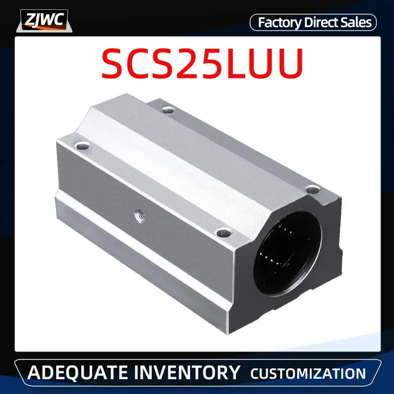 Movimento Linear Ball Bearing Slider Block Bucha Cnc Peças de Impressora 3d Sc25luu Scs25luu 1pc