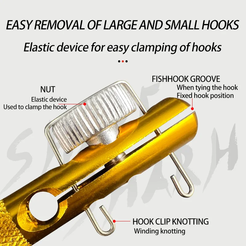Fishing Hook Tier Fishing Line Knotter Aluminum Alloy Double-headed Needle Knots Fly Tying Tools Winter
