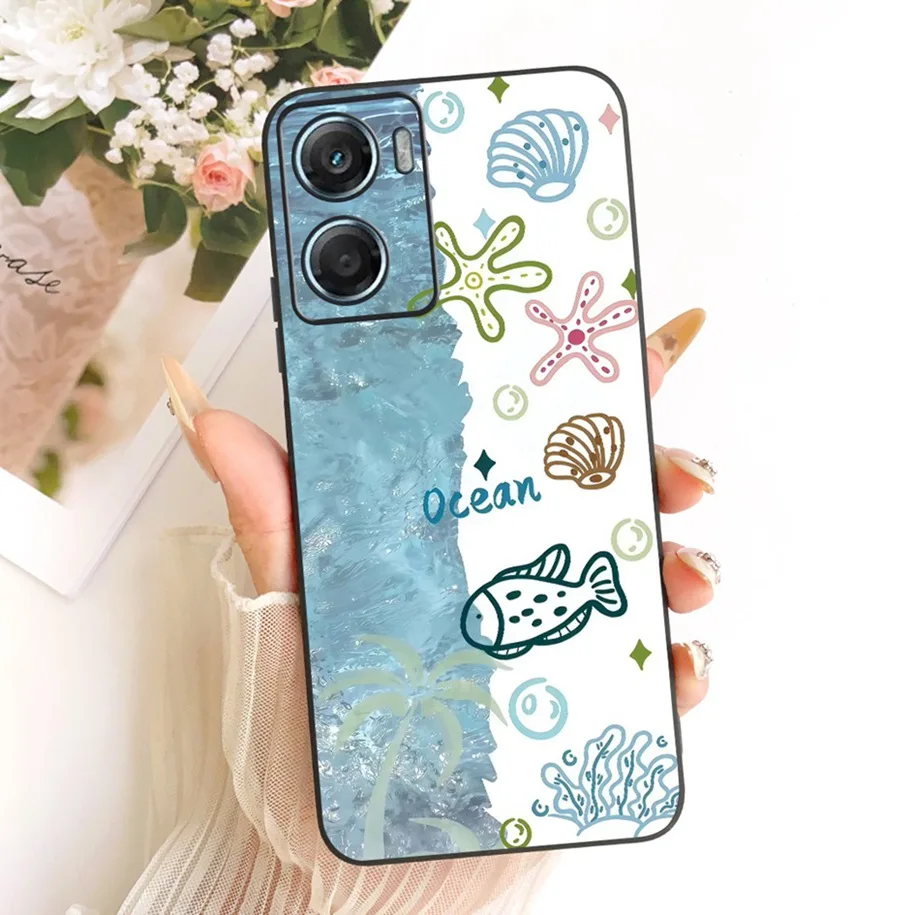 Cute Cat Cartoon Black Silicone Soft Bumper Phone Case