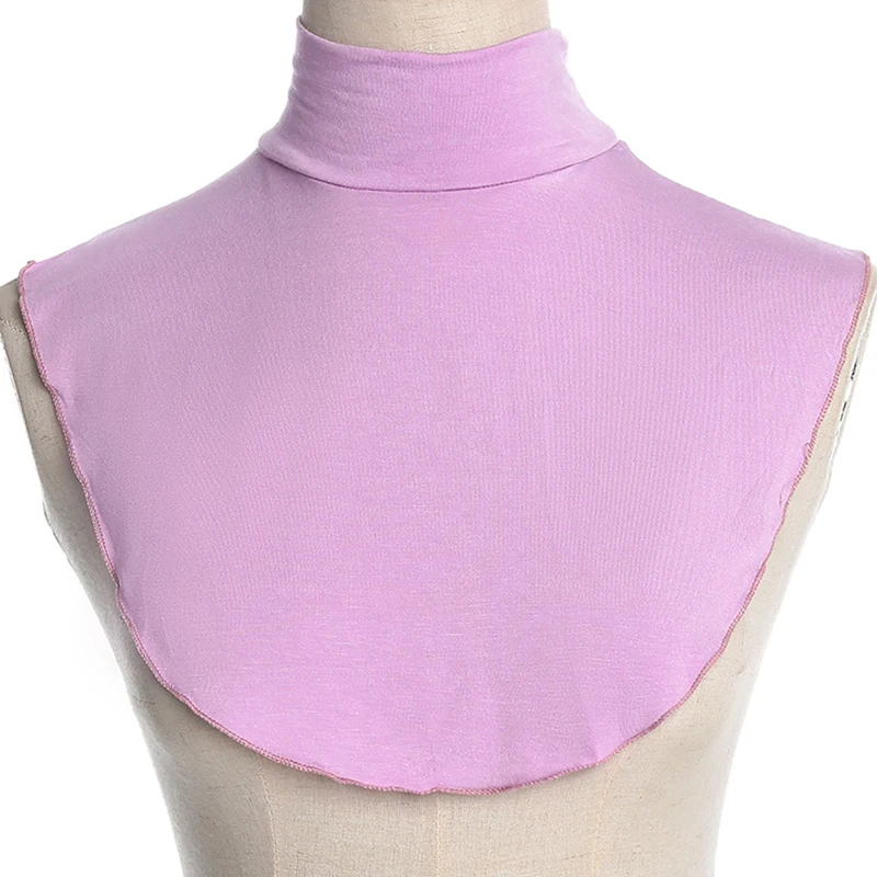 Cuello alto de Modal desmontable para mujer, cuello falso Simple, cubierta de Cuello medio superior, accesorios femeninos, Color sólido, Otoño e Invierno