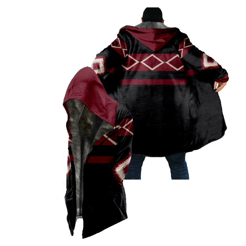 New creative Christmas cotton jacket hooded sweater casual printed men's zippered hooded cardigan cotton jacket gray lining a04