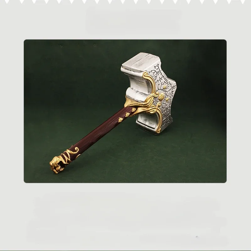 God of War Gaming Peripherals Thor Hammer PU Rubber Kratos 50CM Weapon Prop Model Toy Pendant Cosplay Martial Arts Weapons Toys 5