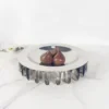 Nordic modern minimalist European style silver metal circular skirt edge fruit plate decoration model room decoration 2