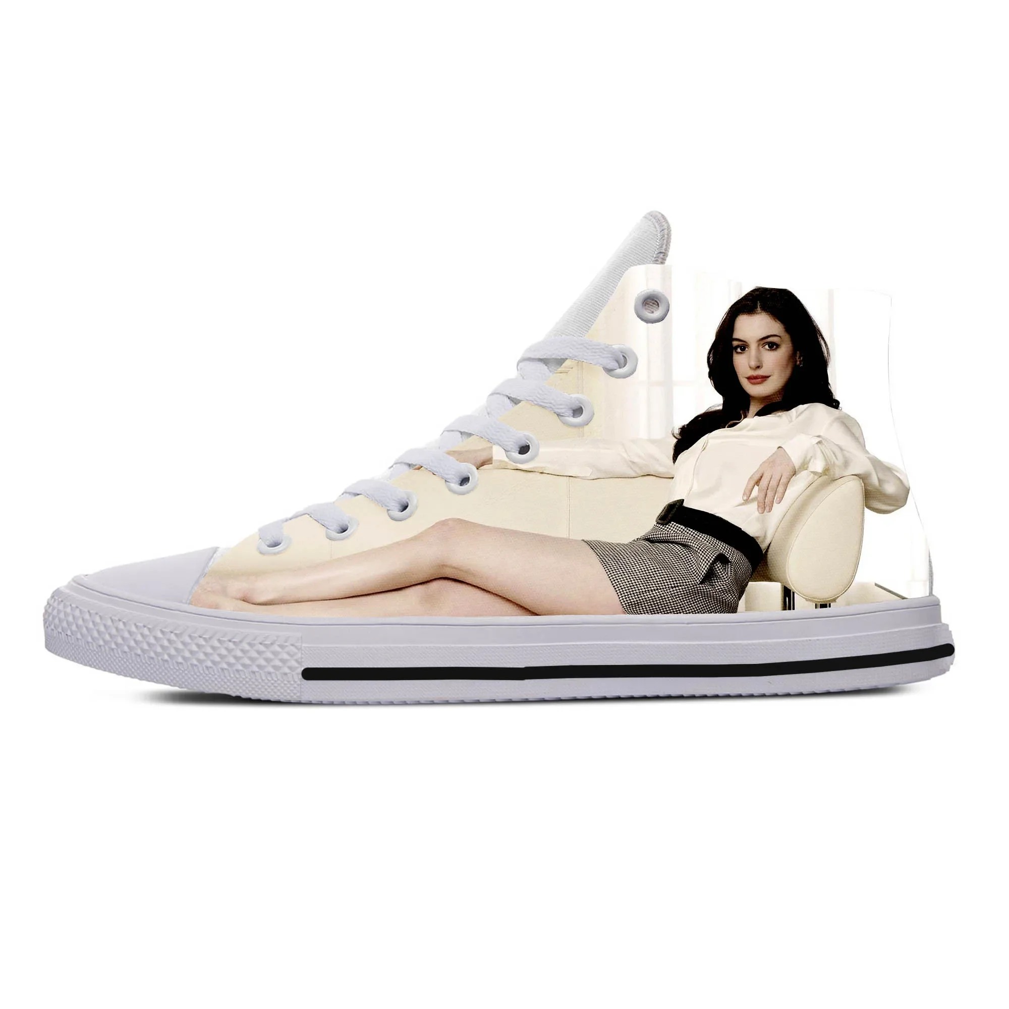 Hot Cool Summer Fashion Anne Hathaway High Sneakers Men Women High Quality Casual Shoes High Help Latest Classic Board Shoes