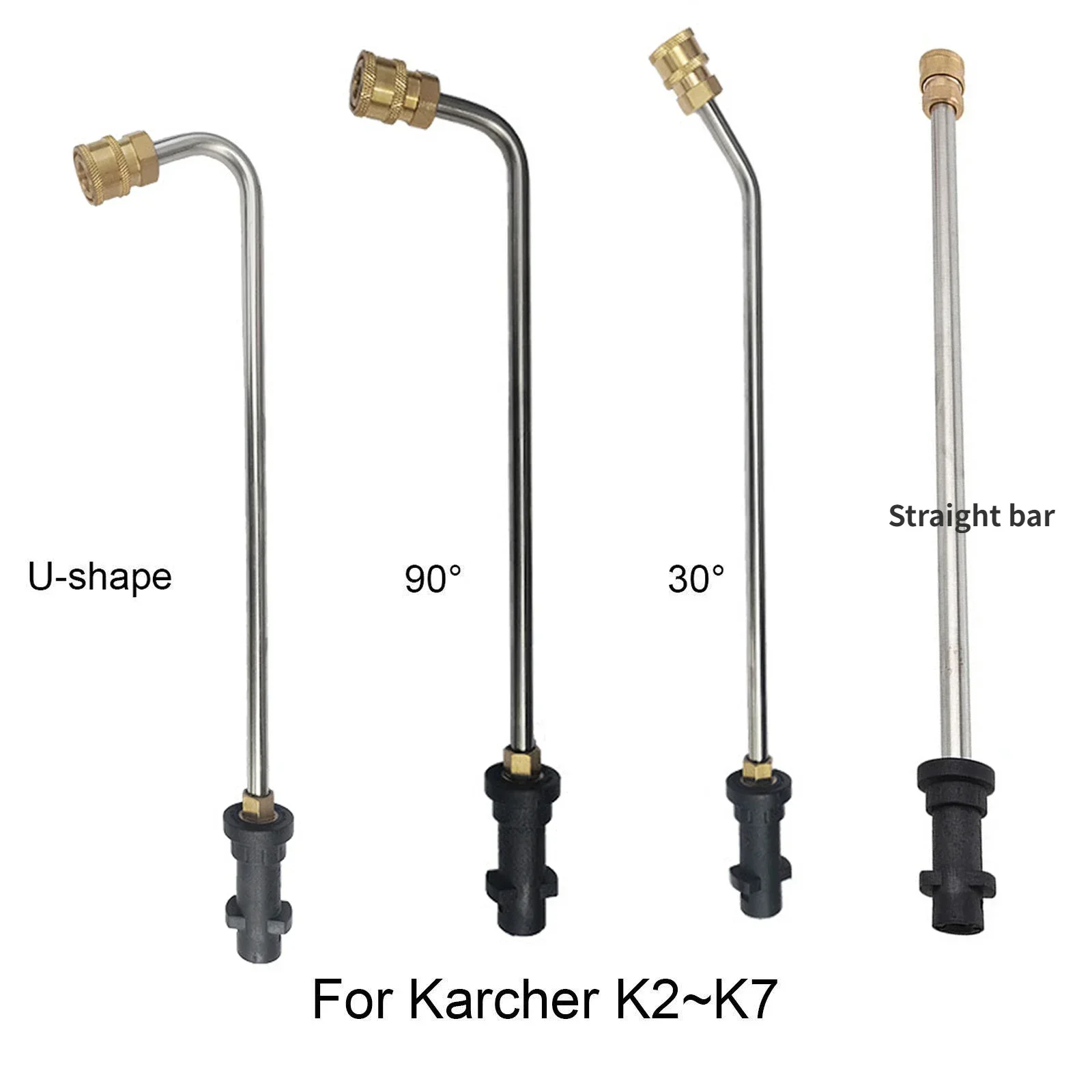 1/4 Inch Rod Jet Car Cleaning High Pressure Water Gun Extension for Karcher K2 K3 K4 K5 K6 K7 with Nozzle 5