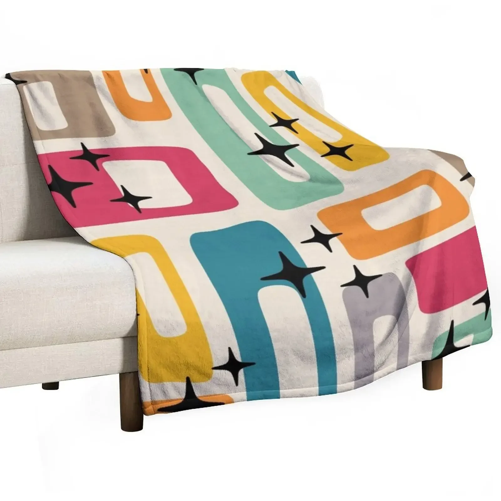 

Retro Mid Century Modern Abstract Pattern 154 Throw Blanket for babies valentine gift ideas Stuffeds Blankets