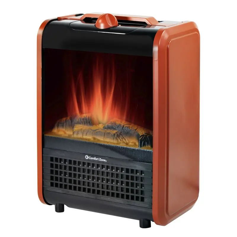 

Ceramic Portable Fireplace Heater, Matte Red