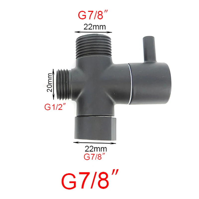Handheld Black Bidet Sprayer with Shower Head and Water Valve Holder