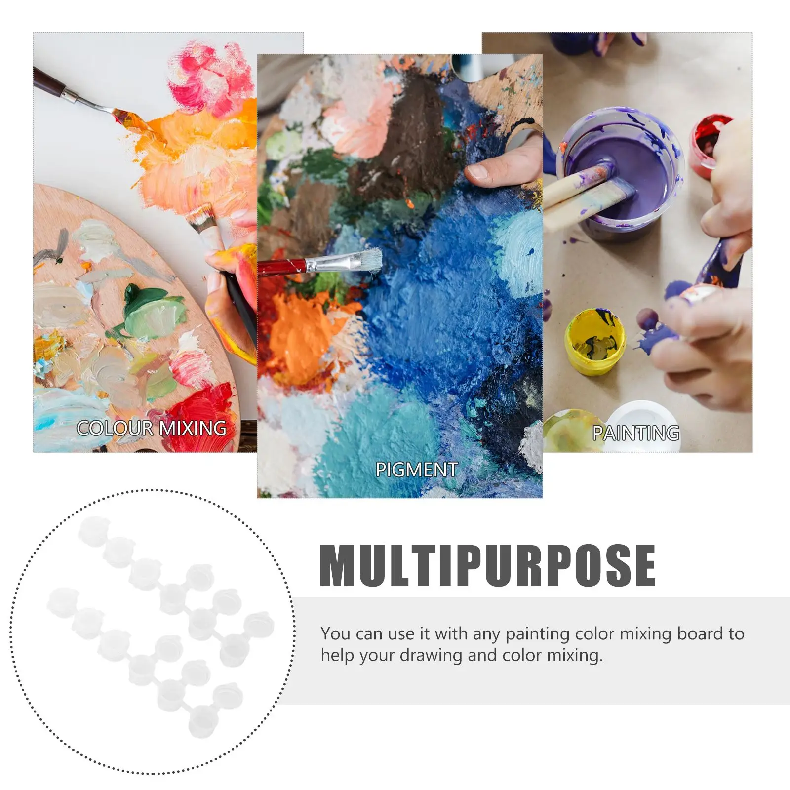 30 Pcs Empty Paint Pot Cup Pots Box Canning Supplies Watercolor Container Mini Strip Cups Storage Containers Painting Tool
