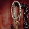 Tibetan Return 108 Buddhist Prayer Beads Multi-circle Bracelet Ox Bone Three-way Agate Material Accessories necklace 5