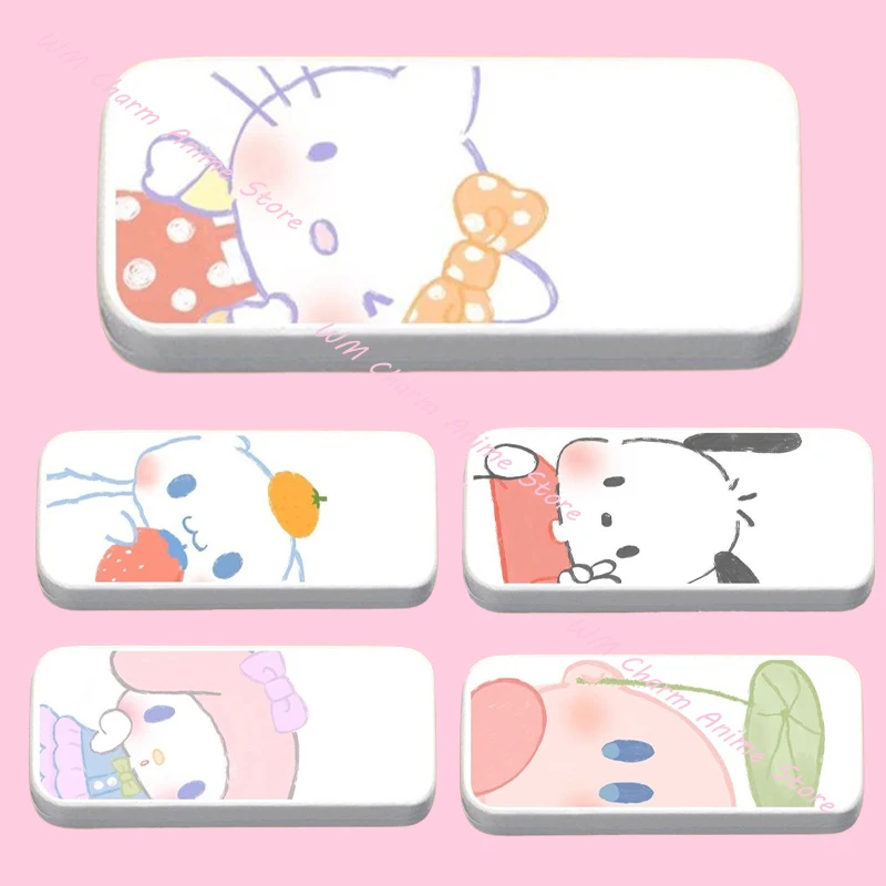 Kawaii Sanrio Hello Kitty Kuromi Cinnamoroll Custodia Per Occhiali Pochacco Pom Pom Purin Keroppi My Melody Miopia Scatola Portaoggetti Per Occhiali