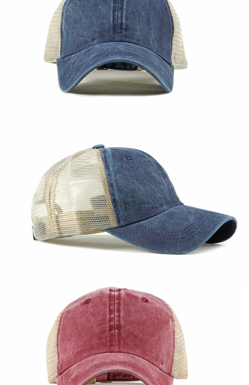 HT4759 Baseball Kappe Männer Frauen Frühling Sommer Sonnenhut Atmungsaktive Trucker Mesh Cap Baseball Hut Männlich Weiblich Einstellbare Hysterese Kappe – Detail 7