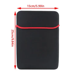 Sleek Black Neoprene Tablet and Laptop Protective Sleeve with Zipper (9inch)