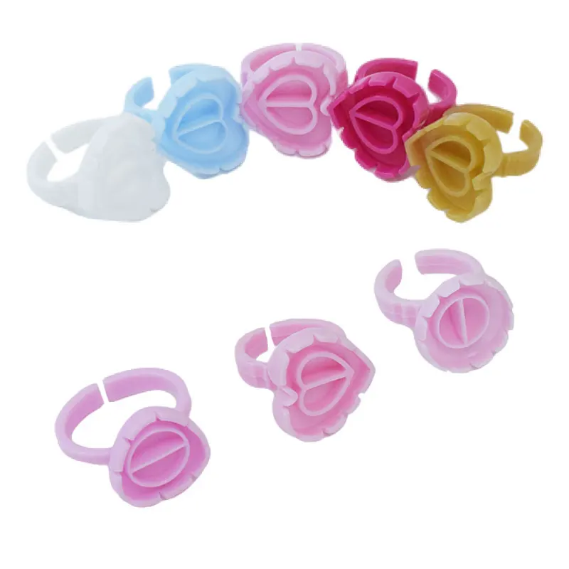 Wholesale 100Pcs/Bag Disposable Eyelash Extension Glue Ring Cup Tattoo Pigment Holder Container Lash Tools Supplier