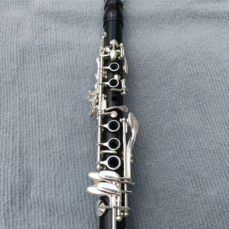 Professional Ebony Clarinet E tone Silver plated Grenadilla Solid wood
