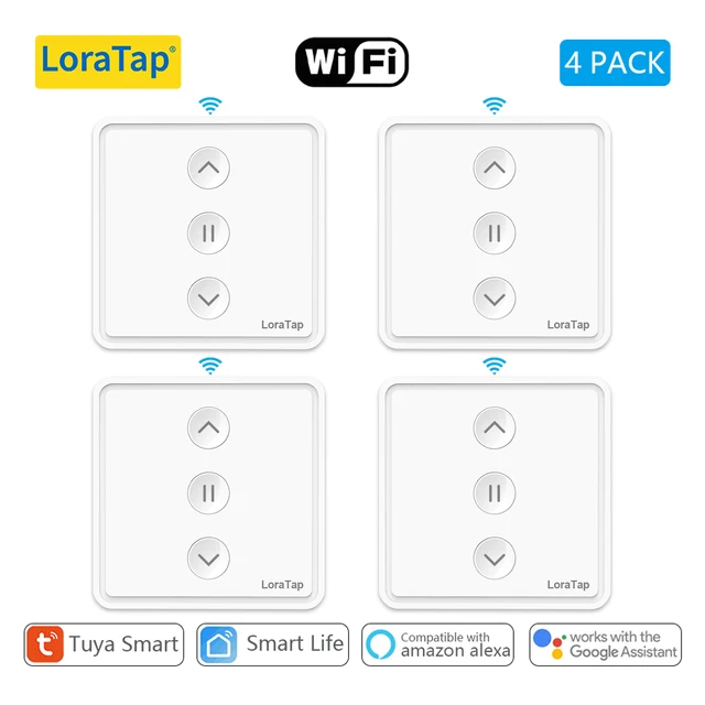LoraTap Roller Shutter Curtains Blinds Push Button Switch Tuya Smart Life Electric Motor Engine Connected WiFi Alexa Google Home 10