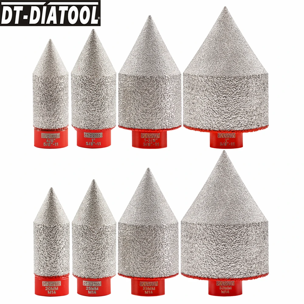 DT-DIATOOL 20/25/35/50mm Diamond Chamfering Drilling Bit M10 M14 5/8"11 Hole Saw Beveling Porcelain Tile Marble Stone Masonry