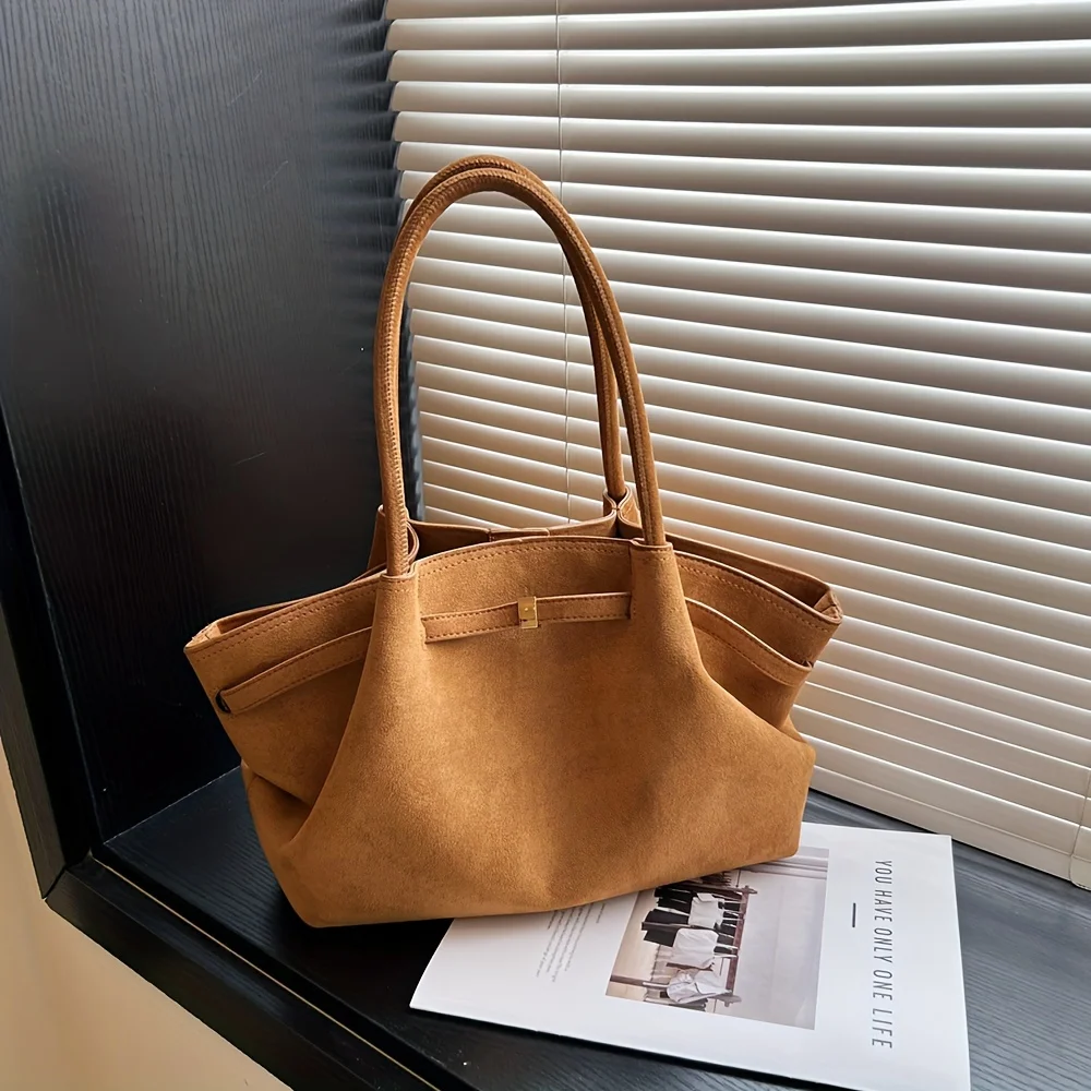 الخريف والشتاء جلد الأيل المخملية حقيبة تحت الإبط...