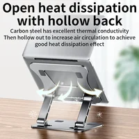 Support de tablette de téléphone réglable en alliage d'aluminium, pour ordinateur Portable jusqu'à 17 pouces, support pliable, support de refroidissement 3