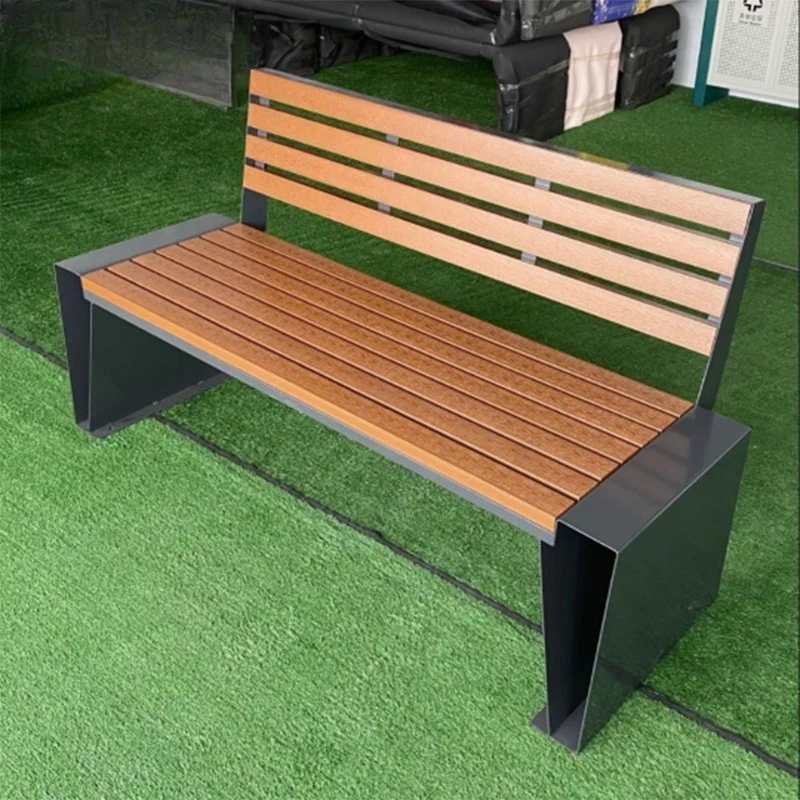 

Outdoor stainless steel park chair leisure chair outdoor bench outdoor bench backrest park chair anticorrosive solid wood bench