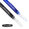 Transparent Pole Erasable Gel Pen Comes with Eraser 0.5mm Blue Black Magic Ink Smooth Writing Washable School Office Stationery 3