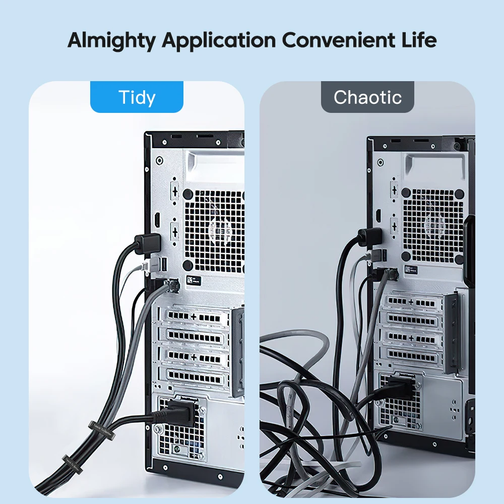 Toocki Tearable Cable Organizer and Winder Wire Management Solution