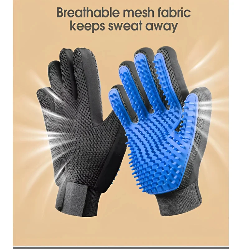 Pet Hair Grooming & Massage Glove Brush