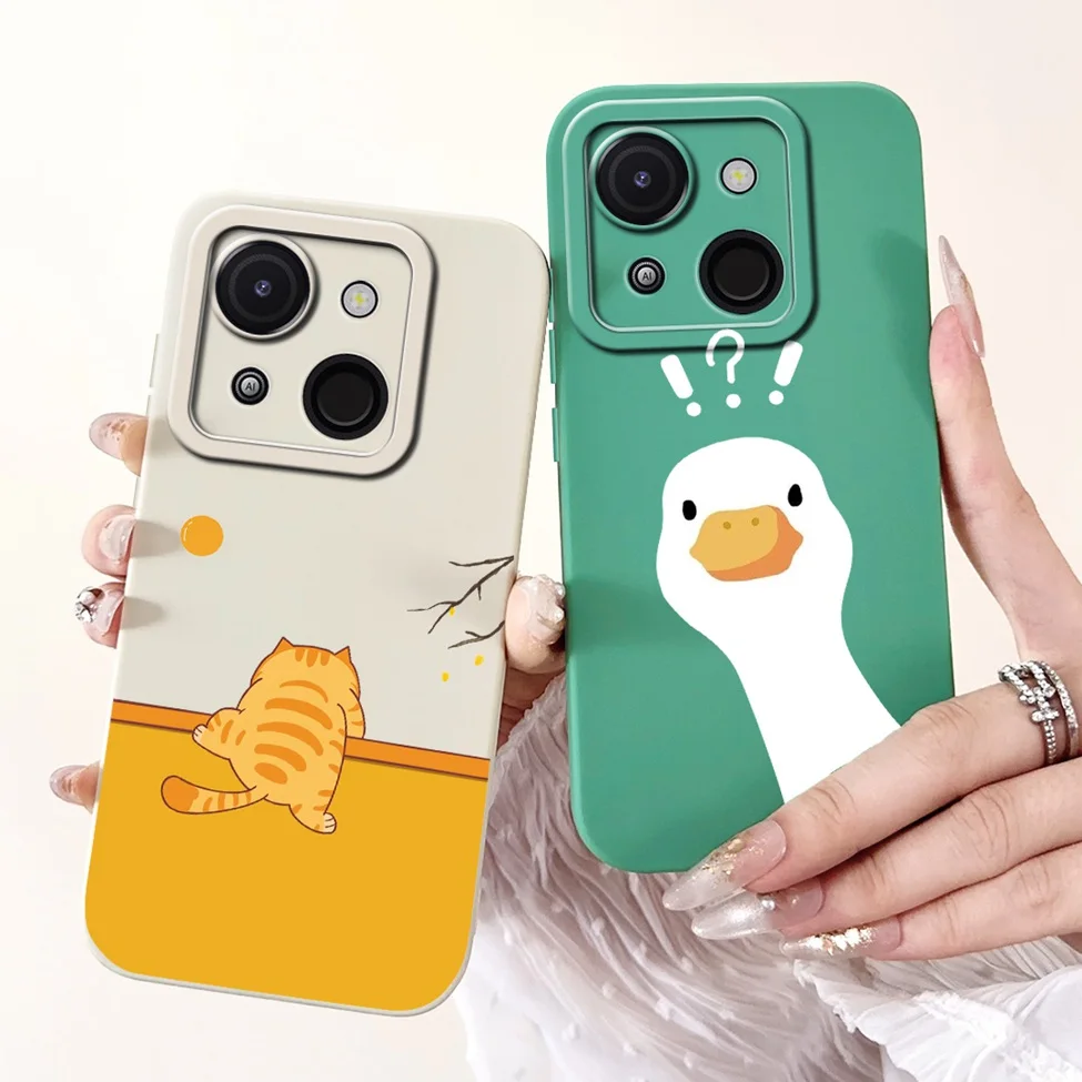 Cute Cat & Floral Silicone Phone Case - Stylish Protective Bumper