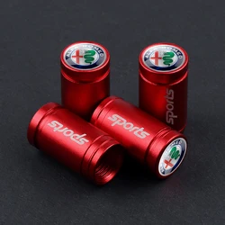 4 - Piece Anti - Theft Car Wheel Valve Caps - Premium Auto Accessories (Red)