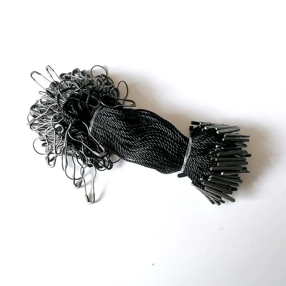 Copper Barbed Hang Tag Cords 500Pcs Safety Pin Hang Tag String Snap Lock Pins Loop Price Tag Fastener Plastic Tags Ties