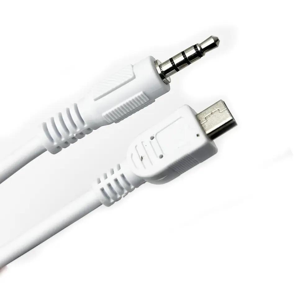 ECSiNG 2pcs 3,5 mm a USB Cavo di ricambio Mini USB maschio a 3,5 mm femmina AUX Cavo Audio Accessori Elettrici, Nero