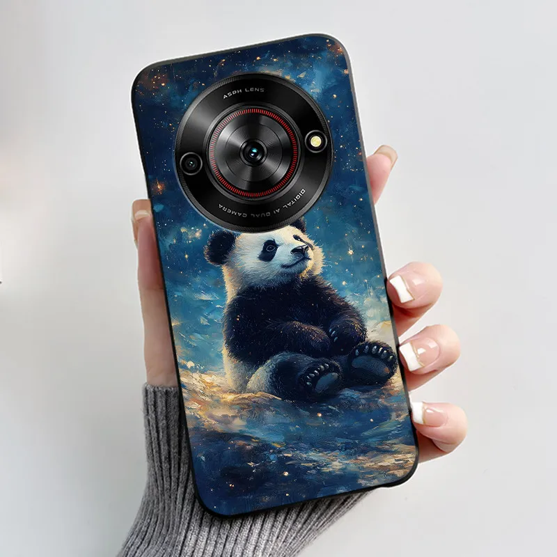 Aesthetic Cute Cat Fashion Shockproof Black Matte Soft TPU Phone Case