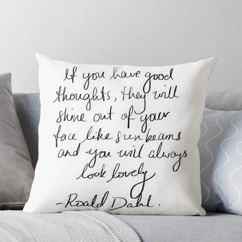 

Roald Dahl inspirational tumblr quote merch! Throw Pillow Cusions Cover ornamental pillows christmas ornaments 2024