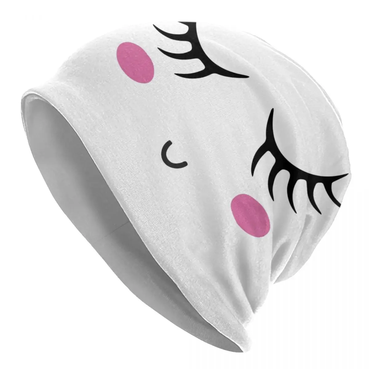 Aranyos szempilla skullies beanies sapkák férfiak Nők Uniszex Célzat téli Felmelegedés Kötés Kalap Felnőtt kawaii arca Ostorcsapás Artista Süsü hats