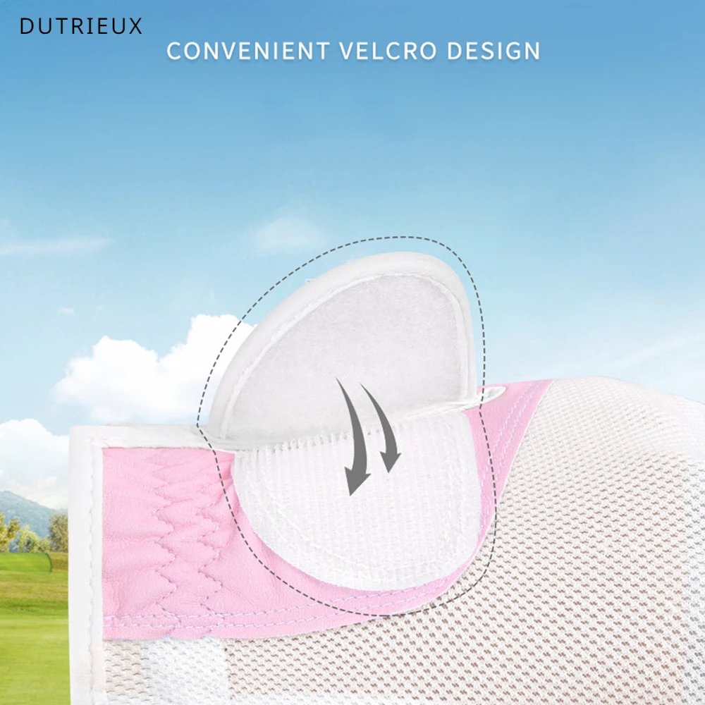 PGM Golf Sports Gloves Women Open Finger Breathable Gloves Palm Anti slip Texture Lightweight Breathable Golf Products Full Pair
